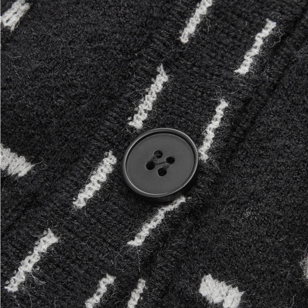 Contrast trim black with white cardigan NWT. Great for spring - Picture 3 of 5